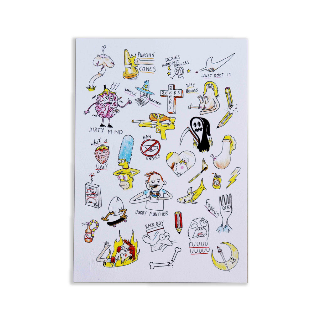 Hurtie Beetle Show Bag - Hurtie Beetle White Tee